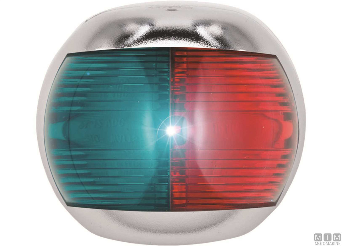 Green side navigation light LED half-dome stainless steel 70x63 mm - original photo Motomarine Srl