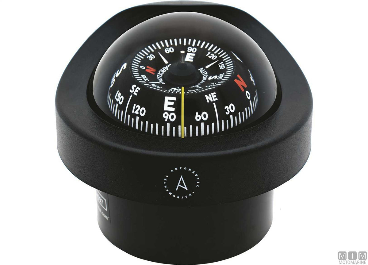 A-Nautic C12/110 compass, black, Ø85 mm rose - original photo Motomarine Srl