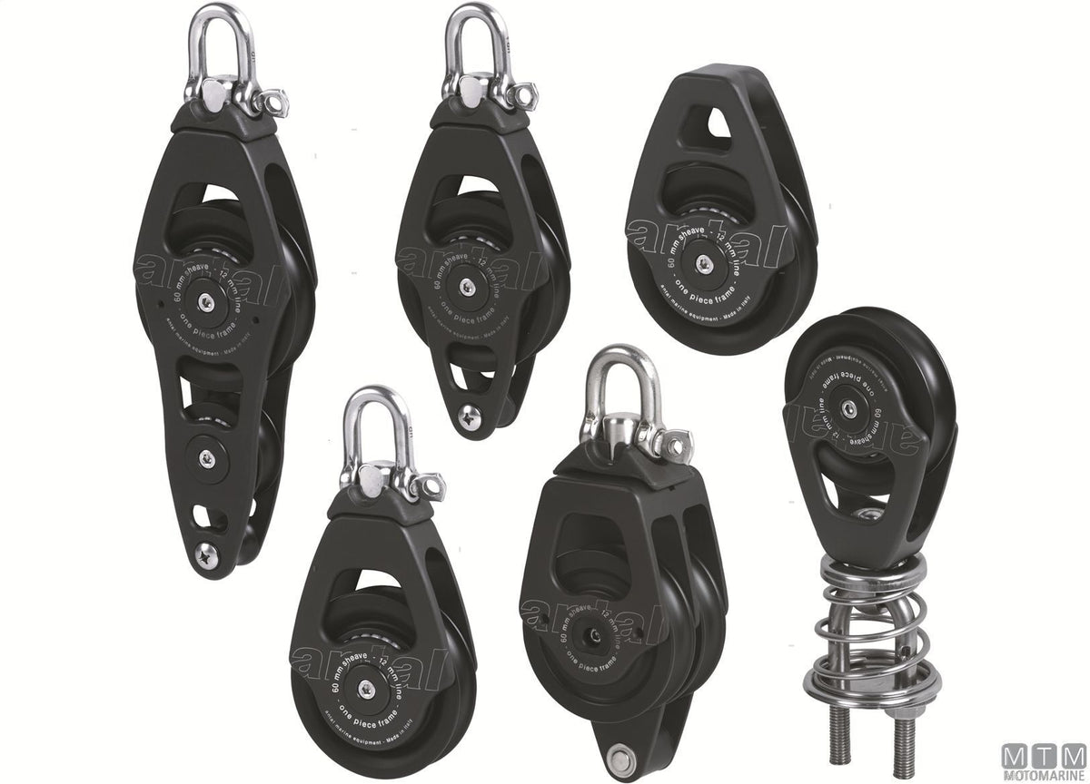 Antal triple block, Ø60 mm sheave - original photo Motomarine Srl