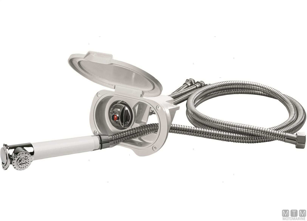 Box for mixer and shower head ABS white - original photo Motomarine Srl
