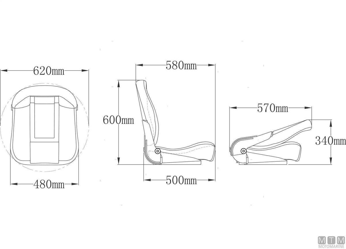 Armrests for Captain CP48 seat - original photo Motomarine Srl