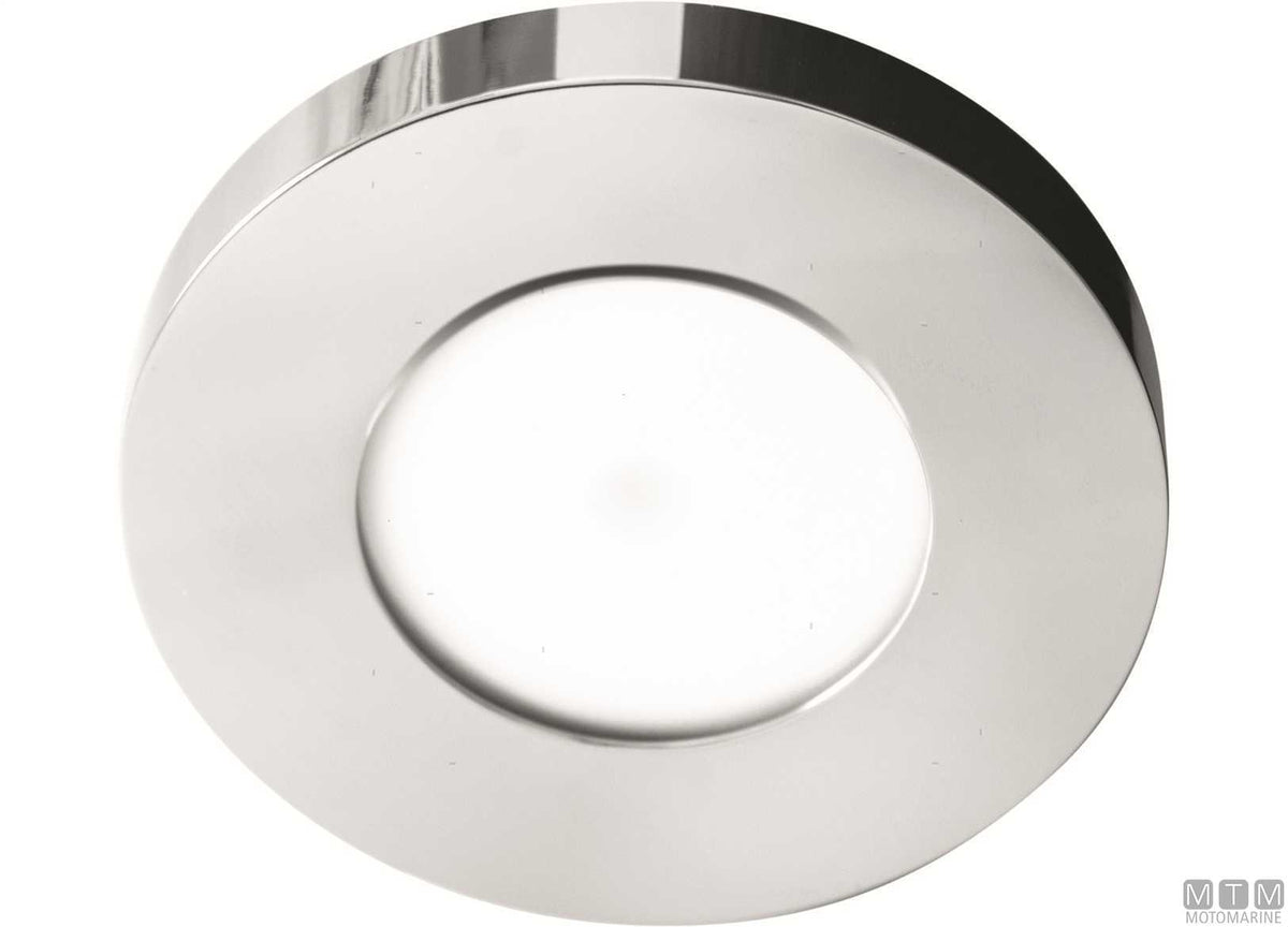 Warm light LED spotlight Astel Intensa stainless steel Ø88 mm - original photo Motomarine Srl