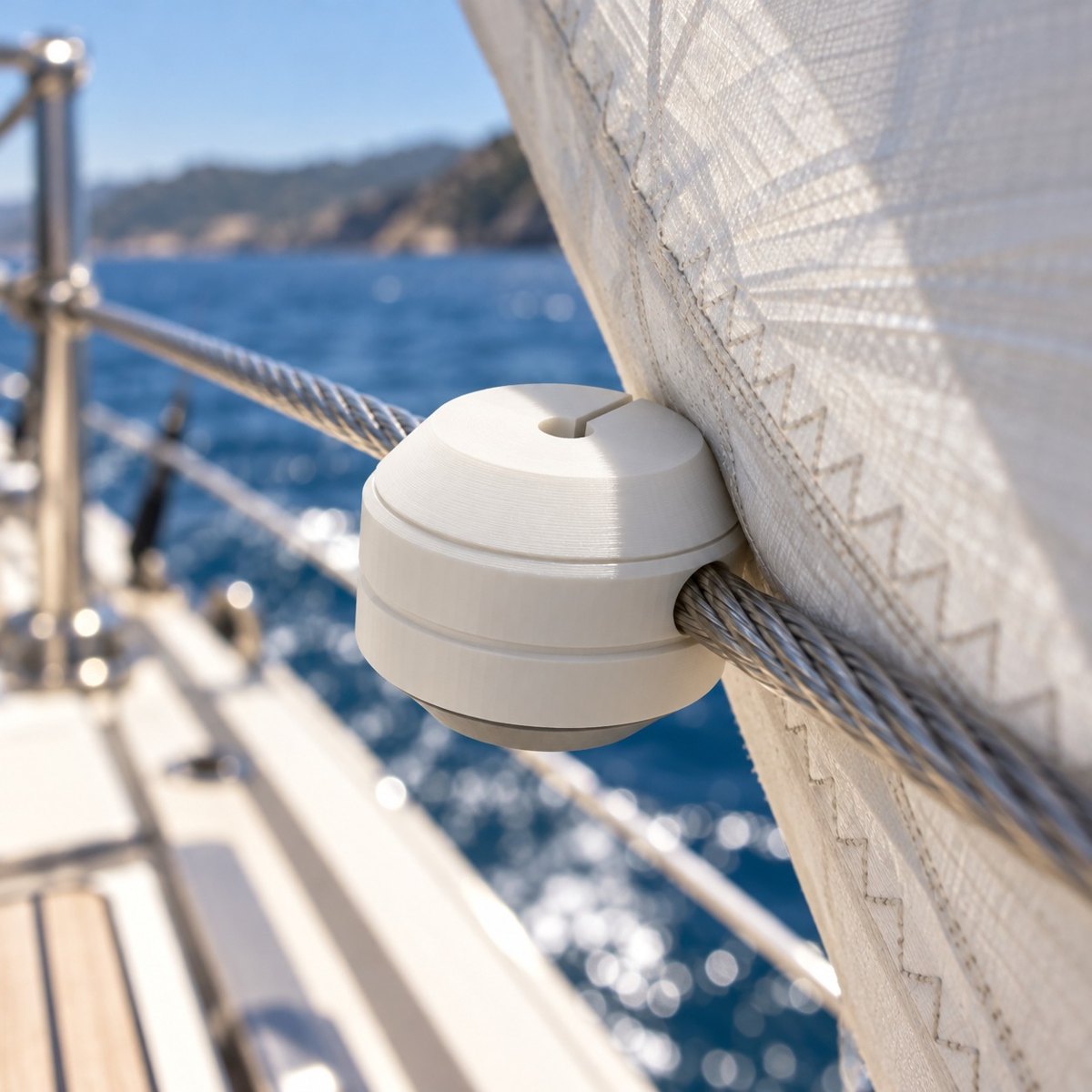 Sail chafe roller