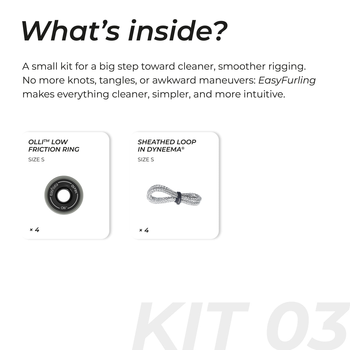 Kit EasyFurling — front view