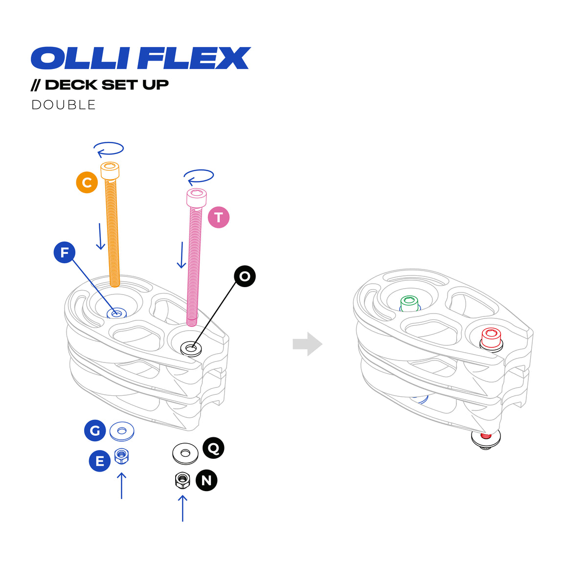 Olli Flex Conversion Kit M HL / Deck set up / double