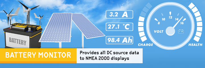 Yacht Devices Battery Monitor YDBM-02 — NMEA 2000 Micro Male