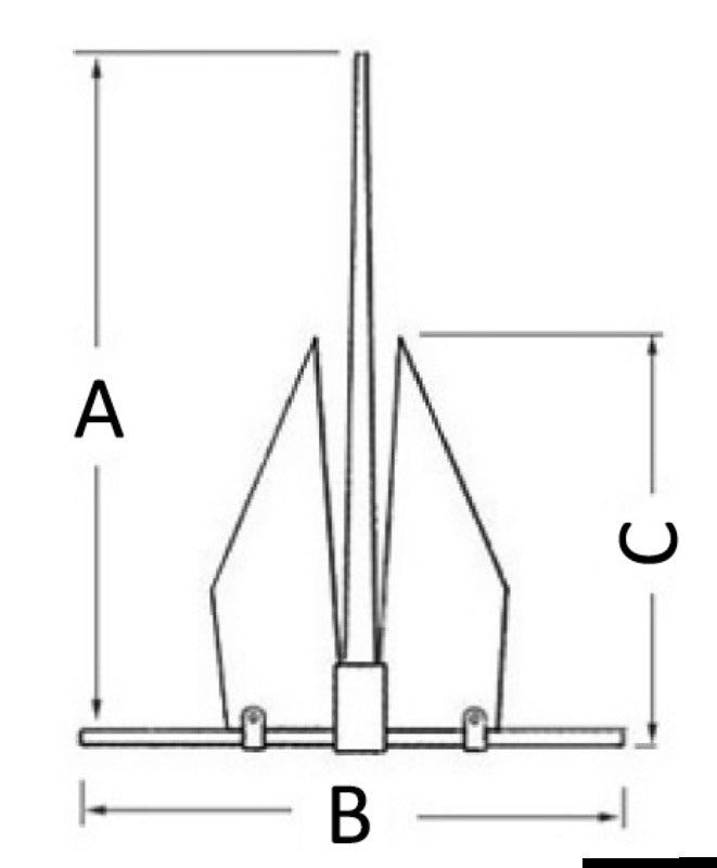 Fortress demountable anchor 9.5 kg - foto originale Osculati Srl