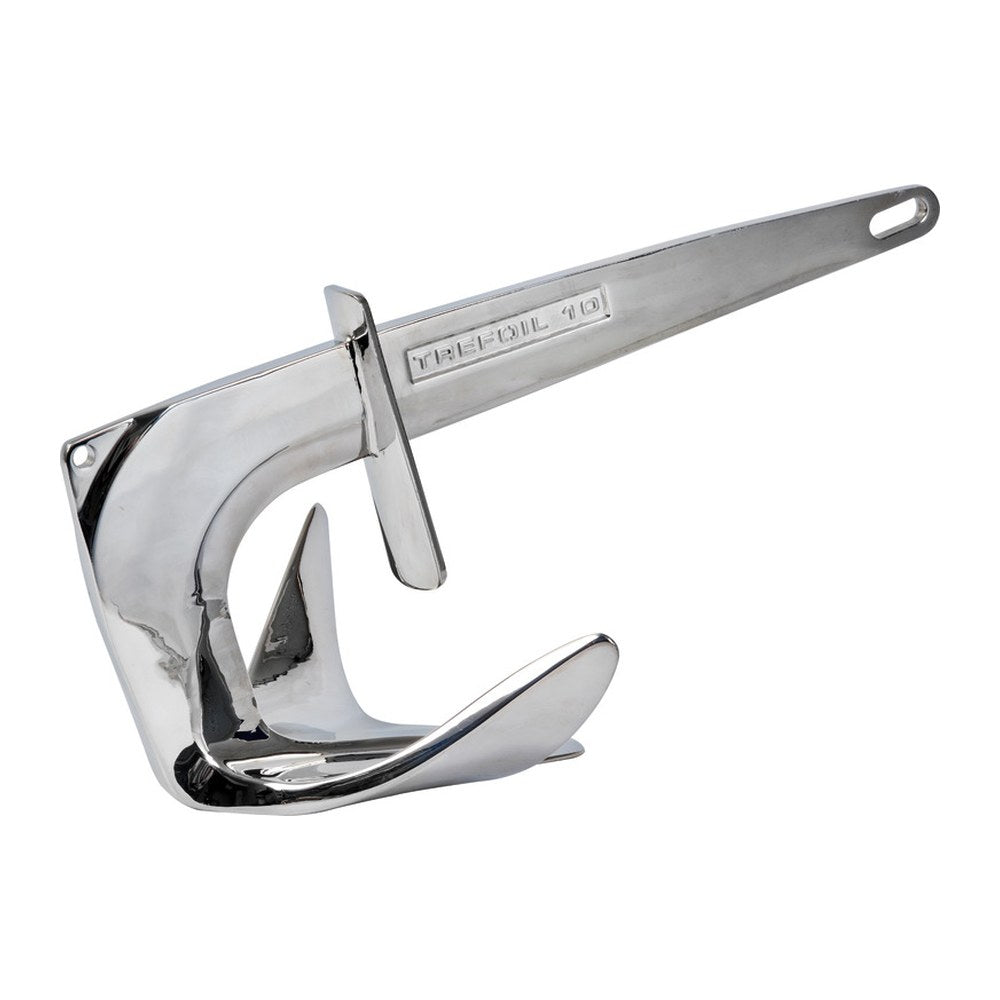 Trefoil SS anchor w/anti-water plate 15 kg - foto originale Osculati Srl