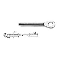Terminale inox occhio Ø 10 mm