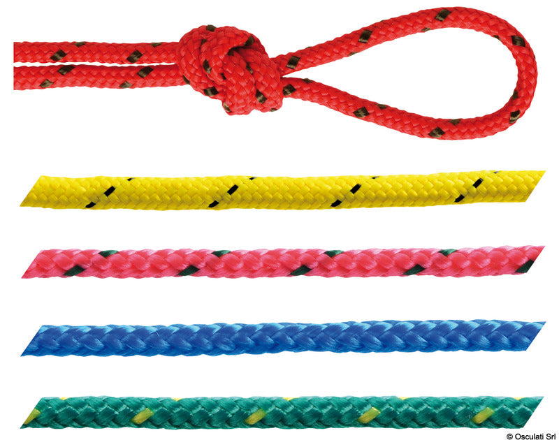 Polypropylene braid, bright colours, blue 4 mm (pack of 200) - foto originale Osculati Srl