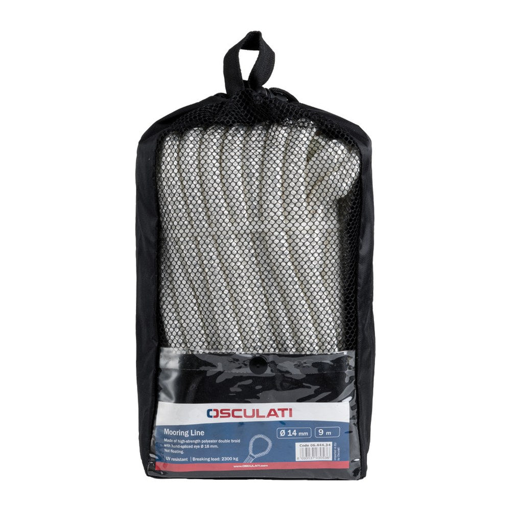 Mooring line with eye white 24 mm x 15 m - foto originale Osculati Srl
