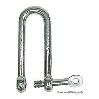 Manilha longa com perno cativo AISI 316 10 mm (pack de 10)