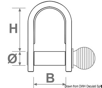SS long strip shackle 5 mm (pack of 10) - foto originale Osculati Srl