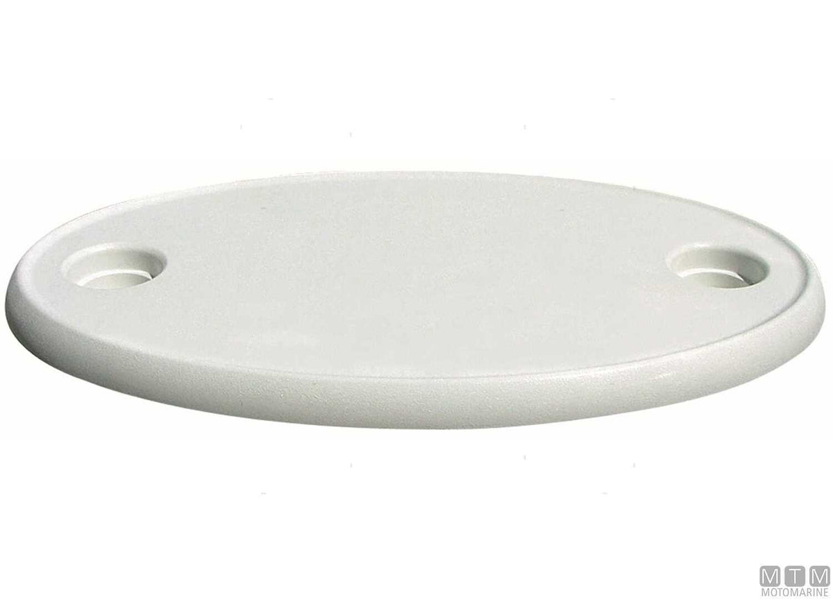 Oval table top 45x75 cm, white ABS - original photo Motomarine Srl