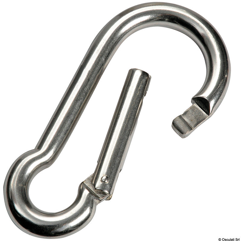 Carabiner hook with flush closure AISI 316 5 mm (pack of 10) - foto originale Osculati Srl