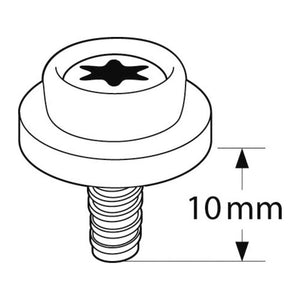CAF-COMPO universal screw stud short thread white (pack of 100) - foto originale Osculati Srl