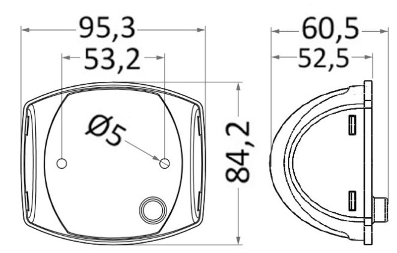 Sphera II navigation light inox body 225° - foto originale Osculati Srl