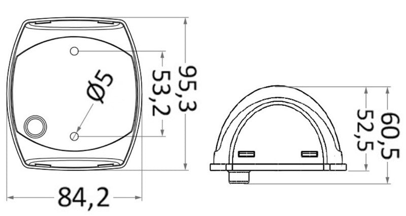 Sphera II navigation light bicolor white body - foto originale Osculati Srl