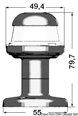 Orions white/112.5° green navigation light - foto originale Osculati Srl