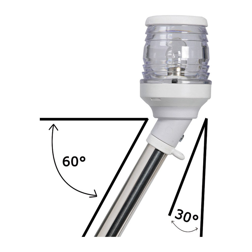 Pull-out white pole light 30° on axis 60 cm - foto originale Osculati Srl