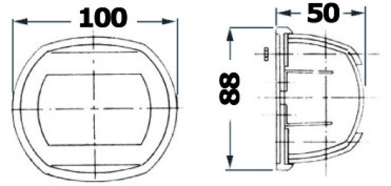 Classic 12 black/white bow navigation light - foto originale Osculati Srl