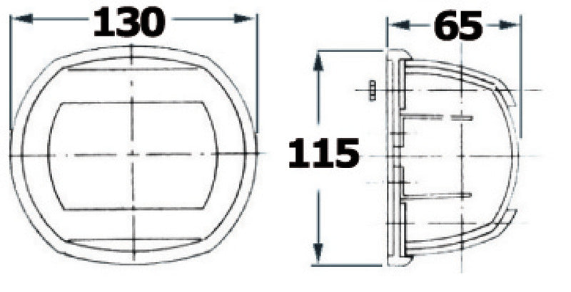 Maxi 20 black 12 V/white stern navigation light - foto originale Osculati Srl