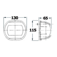 Luz de navegación Maxi 20 AISI 316, 112,5°, roja, 24V