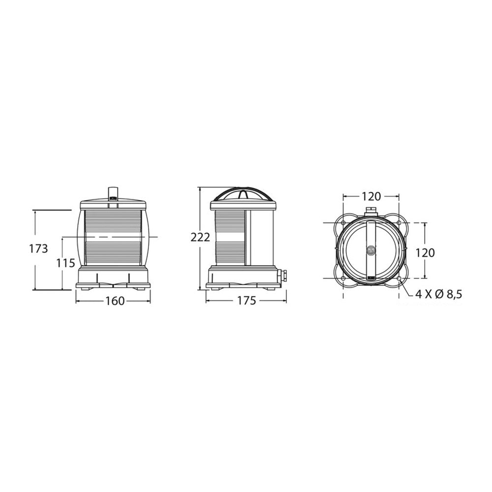 DHR Wall bracket kit f. 11.418.xx - foto originale Osculati Srl