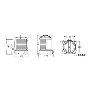 DHR Wall bracket kit f. 11.418.xx - foto originale Osculati Srl