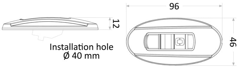 NEMO LED navigation lights -left+right 112.5° Bulk recess mounting (pack of 6) - foto originale Osculati Srl