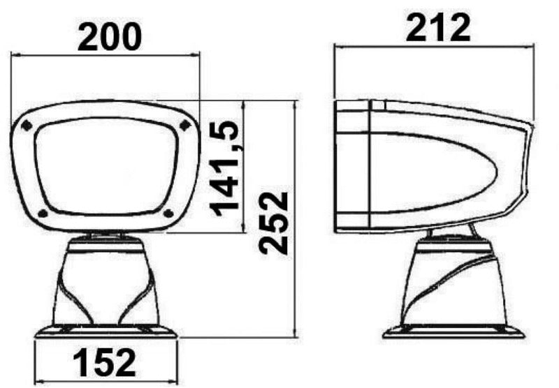 Spotlight HID 12 V - foto originale Osculati Srl