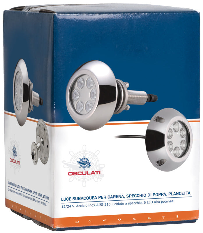 Underwater light w/12x3W RGBW LEDs with screws - foto originale Osculati Srl
