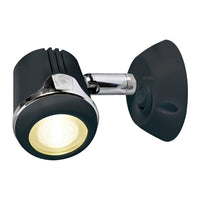 Articulated HI-POWER LED black spotlight 12/24 V