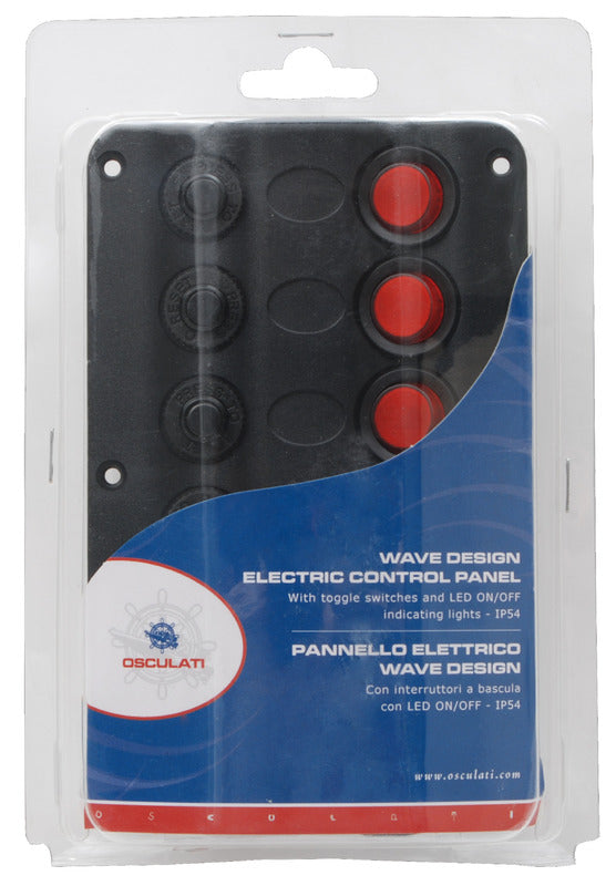 Wave electric control panel 8 switches - foto originale Osculati Srl