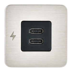 SCANSTRUT Tile dual USB port C+C SS - foto originale Osculati Srl