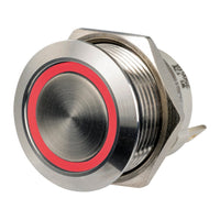 Interruptor FLAT S.S. ON-OFF 12/24V LED rojo (pack de 10)
