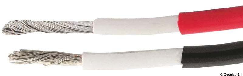 Tin-plated copper battery cable red 50mm (pack of 24) - foto originale Osculati Srl