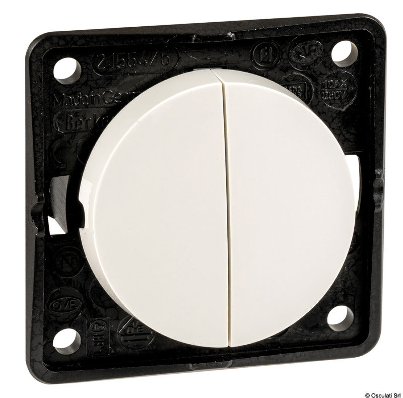 BERKER double switch 16A white - foto originale Osculati Srl