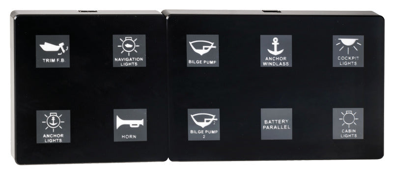 Electric touch panel 6 switches - foto originale Osculati Srl