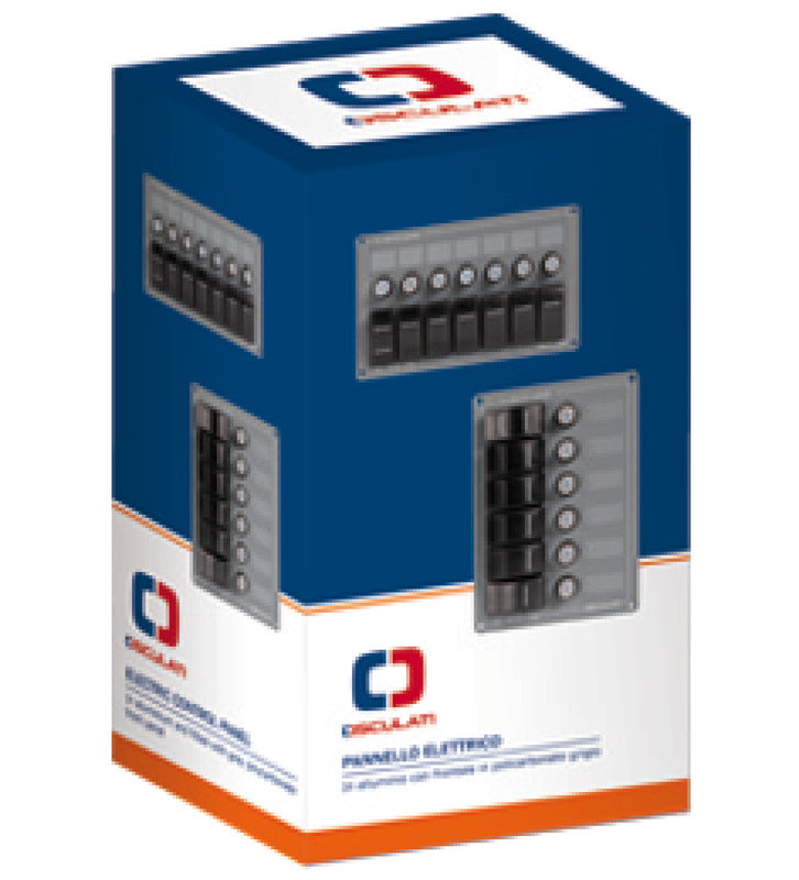 6-switche aluminium vertical panel - foto originale Osculati Srl