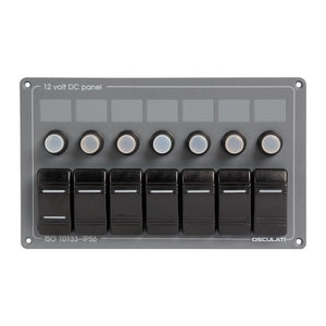 Horizontal electric panel w/7 switches - foto originale Osculati Srl