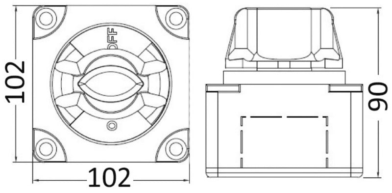 Battery disconnector/ switch 550A ON-OFF - foto originale Osculati Srl
