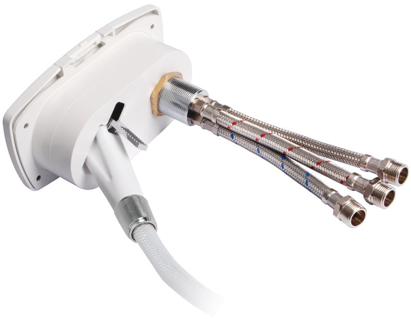 New Edge shower box chromed PVC hose 4 m Crosswise shower outlet - foto originale Osculati Srl