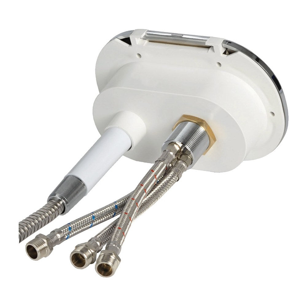 Oval shower box chromed PVC hose 2.5 m Shower rear outlet - foto originale Osculati Srl