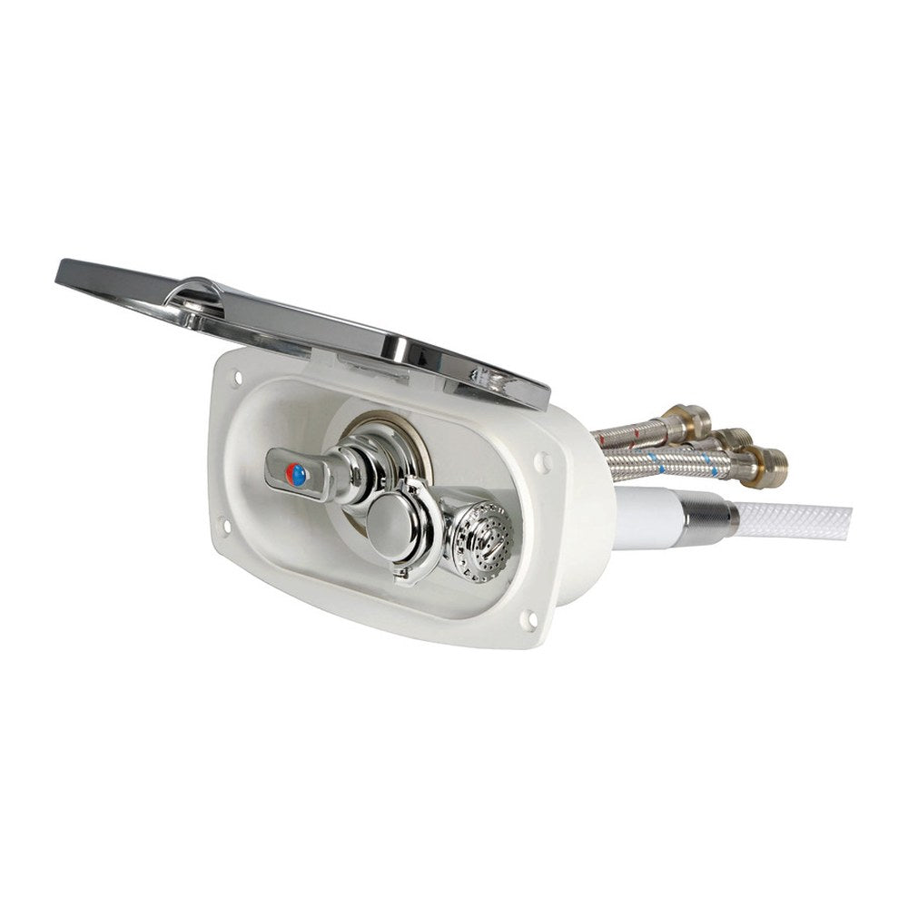 New Edge shower box chromed PVC hose 4 m Rear shower outlet - foto originale Osculati Srl