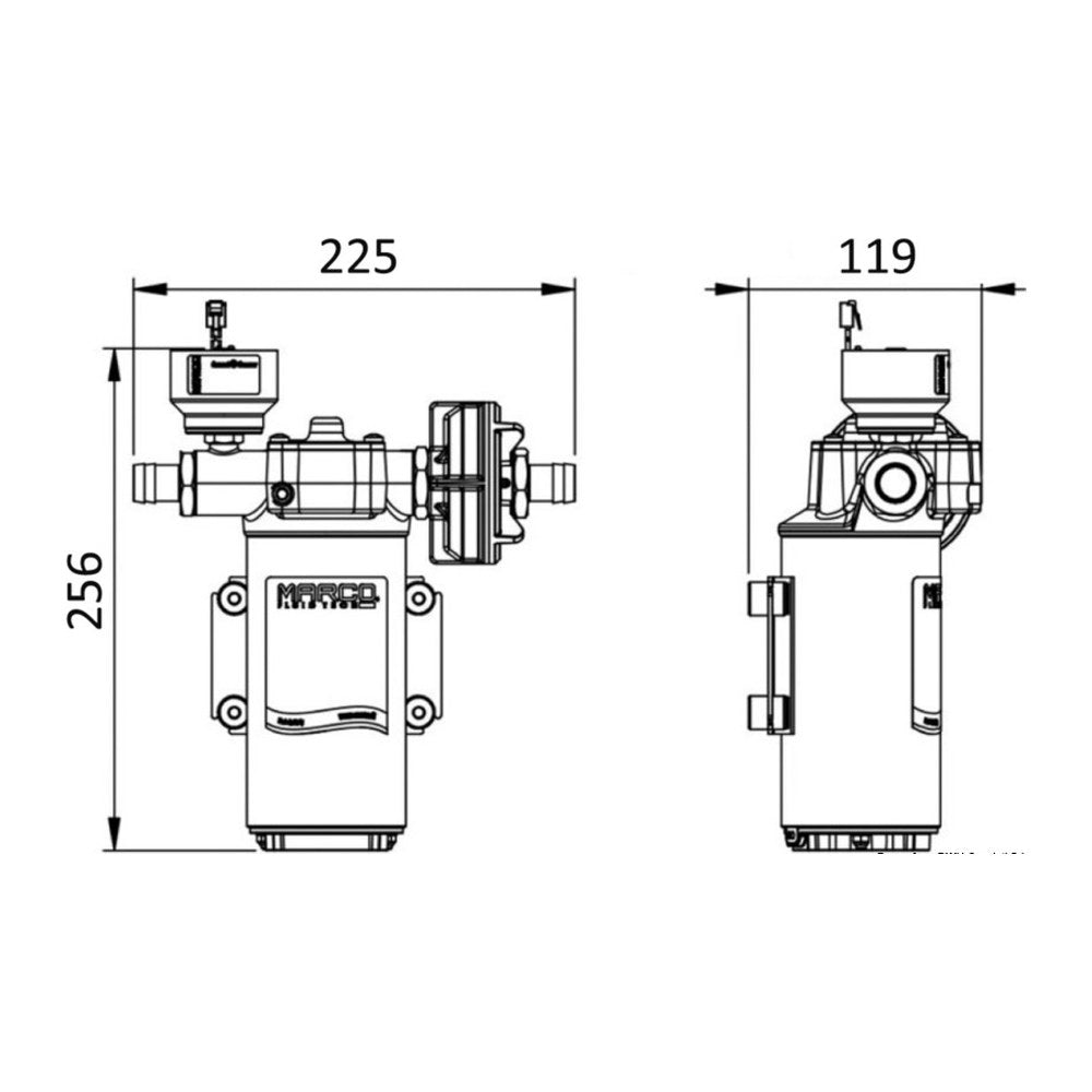 Marco electr. autom. fresh w.pump 3.5 bar 46l/m - foto originale Osculati Srl