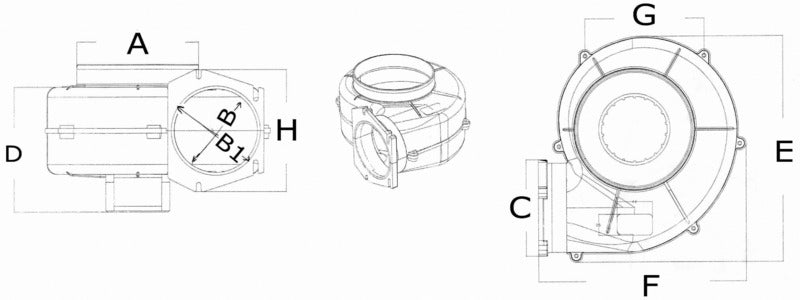 Centrifugal extractor wall mounting 24 V 7 A - foto originale Osculati Srl