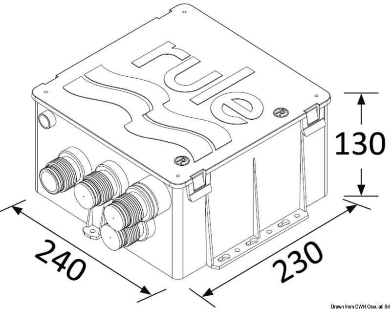 Drain kit for RULE shower 12 V - foto originale Osculati Srl