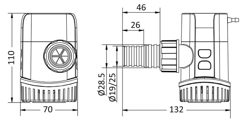 Europump Next Generation automatic bilge pump 750 24V - foto originale Osculati Srl