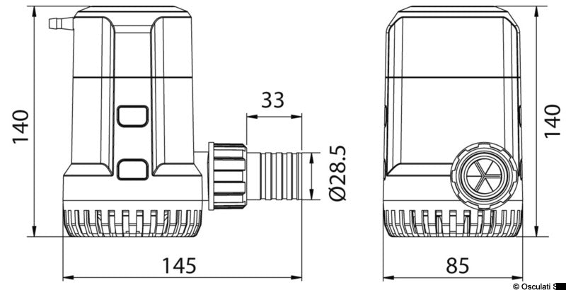 Europump Next Generation bilge pump G1500 24V - foto originale Osculati Srl